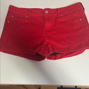 Celebrity Pink Bold Red Jean Shorts size 7/28